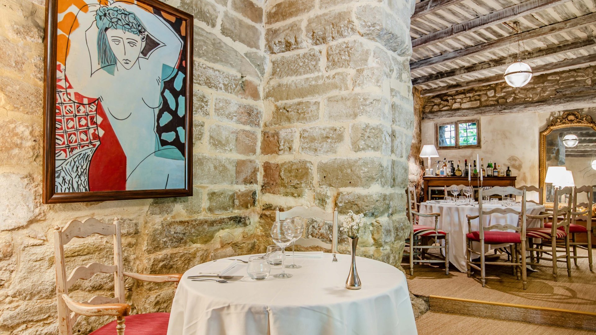 Dinner by the chimney